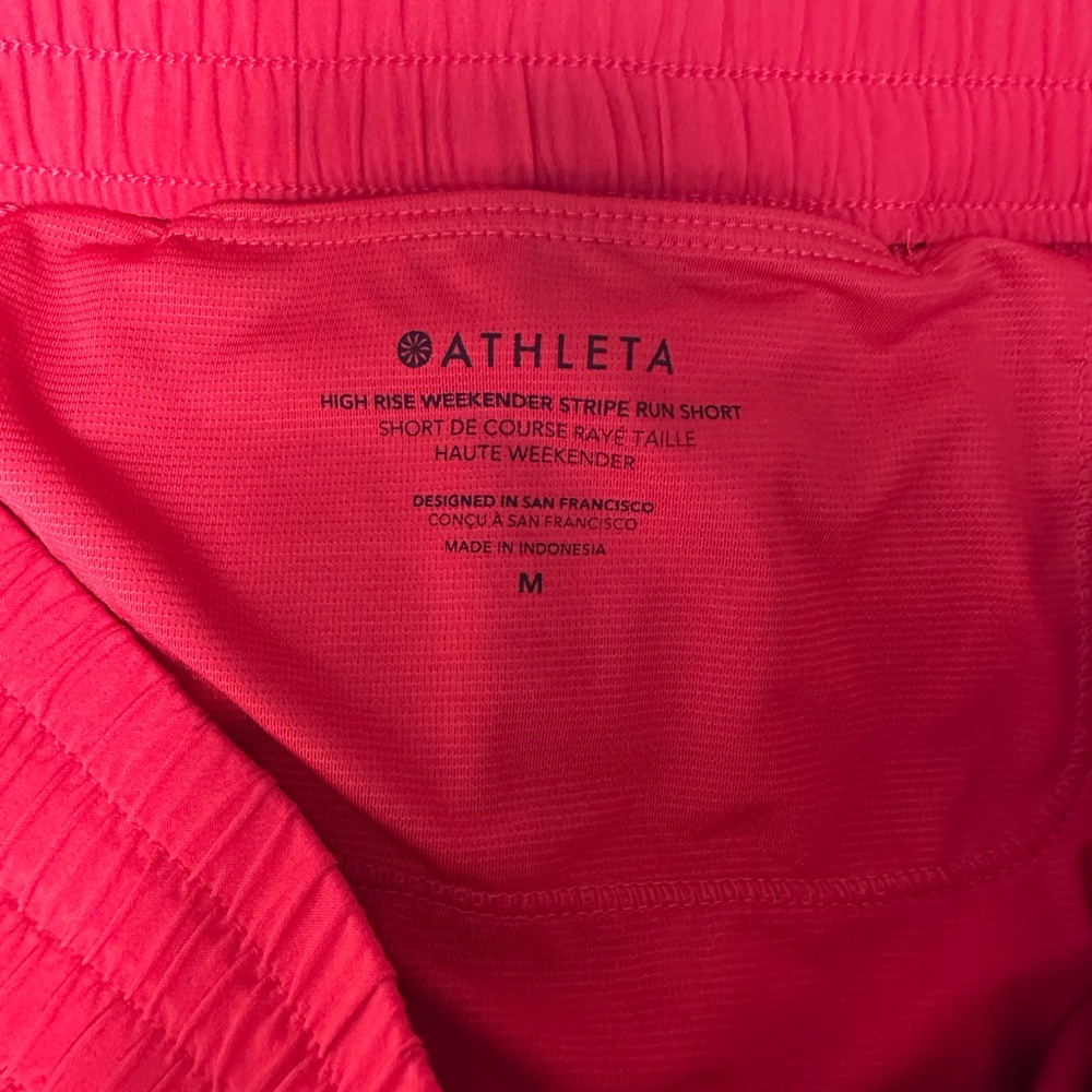 Athleta HIGH RISE WEEKENDER STRIPE RUN SHORT - Picture 4 of 4